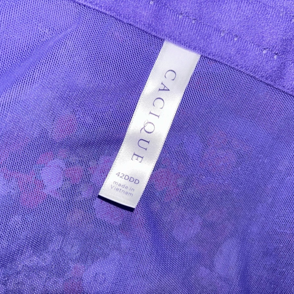 Lane Bryant Cacique Purple Floral Lace Corset - Picture 4 of 4